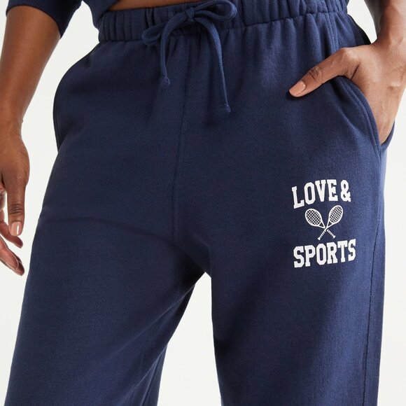 Love & Sports Women’s French Terry Graphic Jogger Pants, 26” Inseam, Sizes XL - Picture 4 of 6